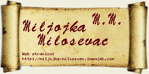 Miljojka Miloševac vizit kartica